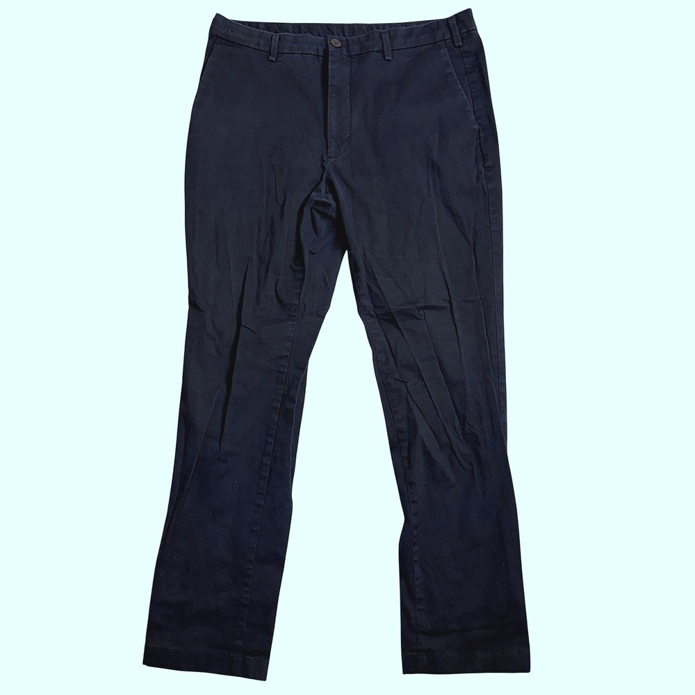 UNIQLO Men's Navyn Flat Front‎ Chino Pants 35x34